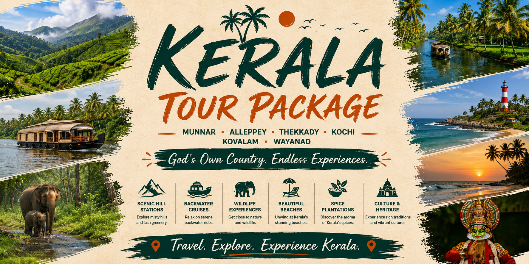 Honeymoon Tour to God's Own Country Kerala With Kanyakumari