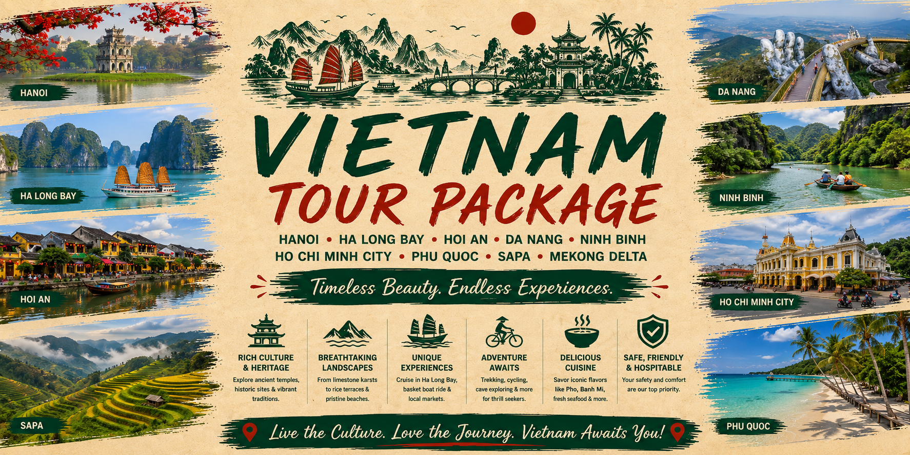 Vietnam 7N/8D – A Journey Through Culture, Coasts &amp; City Vibes